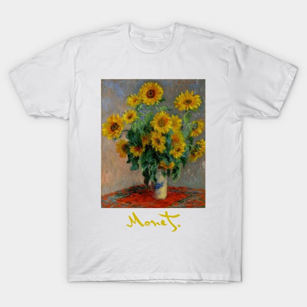 Sunflowers by Claude Monet T-Shirt by Naves